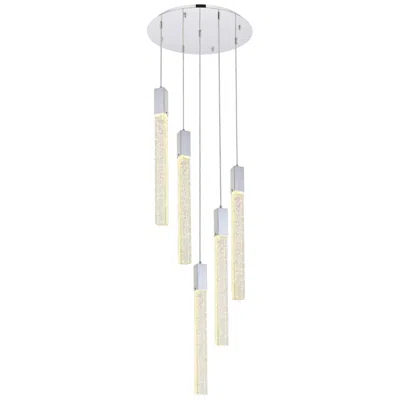 Elegant Lighting Weston 5 Light 20 Inch Chrome Pendant