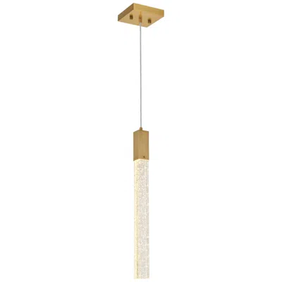 Elegant Lighting Weston 5" Wide Satin Gold Led Mini Pendant