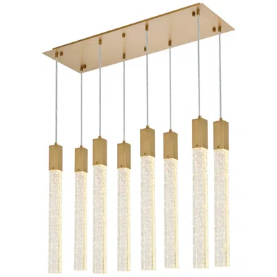 Elegant Lighting Weston 8 Lts Pendant In Satin Gold
