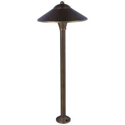 Elegant Lighting Wide-cone 24" High Antique Brass Landscape Path Light