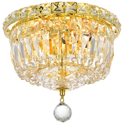 Elegant Lighting Wiley Collection 10" Wide Traditional Gold Flush Mount Ceiling Light