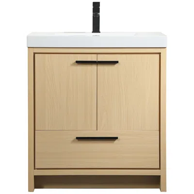 Elegant Lighting Wyatt 30" Wide Maple 2-door Single Sink Bathroom Vanity