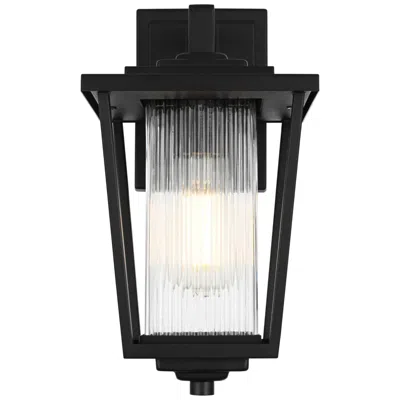 Elegant Lighting York 13" High Black Outdoor Wall Light