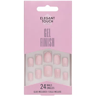 Elegant Touch False Nails Gel Finish - Cotton Candy In White