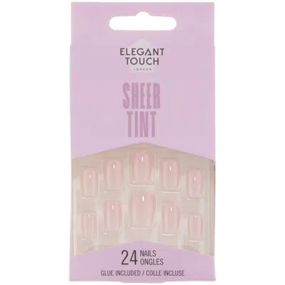 Elegant Touch False Nails Sheer Tint - Ballerina Pink In White