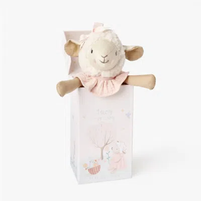 Elegant Baby Baby Girl's Lucy The Lamb Linen Toy Boxed In Multi In White