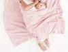 Elegant Baby Coral Fleece Stroller Blanket In Chalk Pink