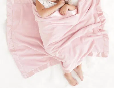 Elegant Baby Coral Fleece Stroller Blanket In Chalk Pink