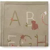Elegant Baby Alphabet Cotton Knit Blanket In Sage Green