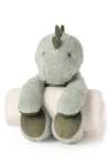 Elegant Baby Dinosaur Bedtime Huggie Plush Toy In Sage Green