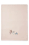 Elegant Baby Pond Friends Cotton Knit Blanket In Wheat