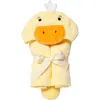 Elegant Baby Terry Velour Hooded Duck Towel In Duck
