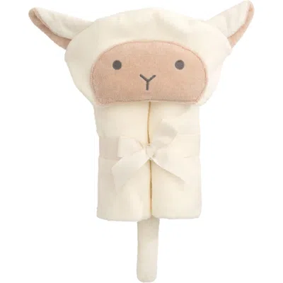 Elegant Baby Kids'  Terry Velour Hooded Lamb Towel In Lambie