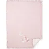 Elegant Baby Unicorn Faux Fur & Cotton Knit Blanket In Violet