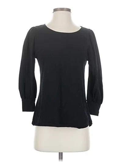 Pre-owned Elegantees 3/4 Sleeve Top Black Boatneck Tops
