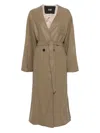 Eleh Belted Coat In Brown