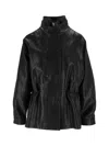 Eleh Double-breasted Oversized Jacket In Black