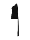 Eleh One-shoulder Draped Top In Black