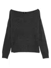 Eleh Boat-neck Cotton Sweater In Gray