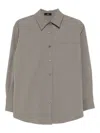 Eleh Button-down Cotton Shirt In Burgundy