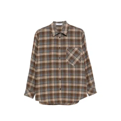 Eleh Checked Chest-pocket Shirt In Green