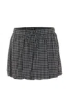 Eleh Check-pattern Balloon-motif Mini Skort In Multi