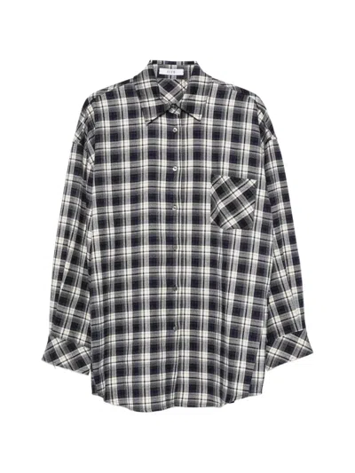 Eleh Check-pattern Button-down Shirt In Multi