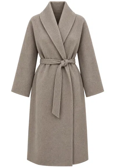 Eleh Coat  In Cowhide In Gray