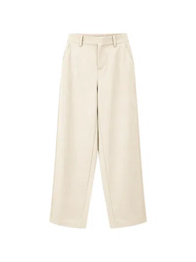 Eleh Concealed-fastening High-waisted Trousers In Neutral