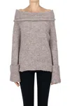 Eleh Cow Neckline Pullover In Brown