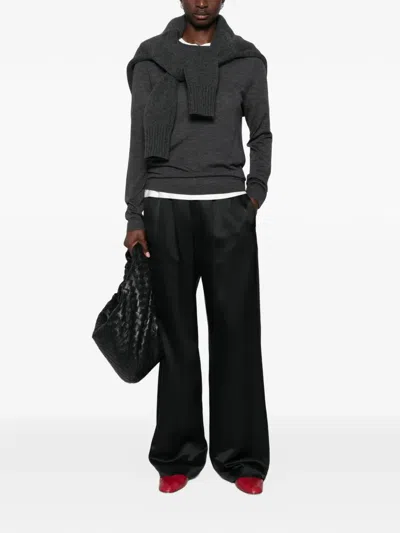 Eleh Crew-neck Long-sleeve Sweater In Gray
