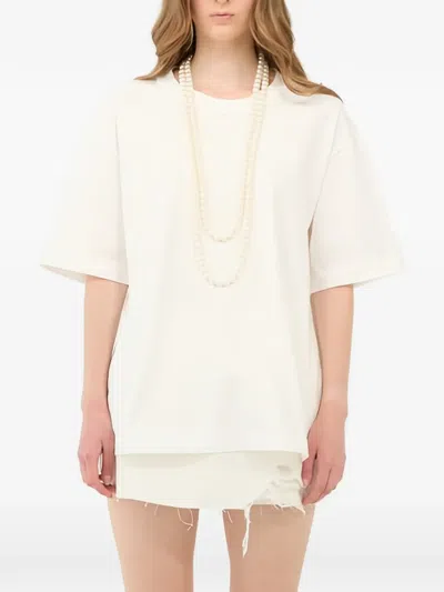 Eleh Cutout Back T-shirt In White