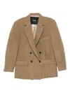 Eleh Double-breasted Blazer In Animal Print