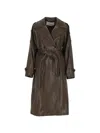 DOUBLE-BREASTED BELTED TRENCH COAT