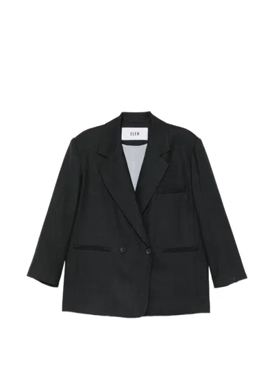 Eleh Double-breasted Jacket In Blue