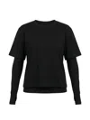 Eleh Double-layered T-shirt In Black