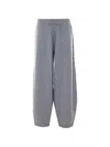Eleh Drawstring Knitted Track Pants In Grey