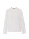Eleh Drawstring Long-sleeve Top In White