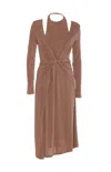 Eleh Asymmetric Dress In Beige