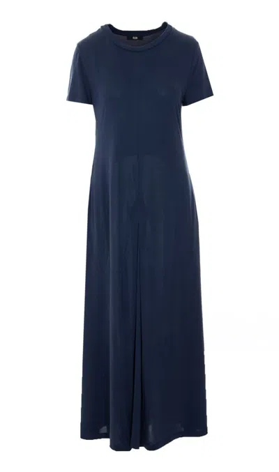 Eleh Crew-neck Short-sleeve Maxi Dress In Blue