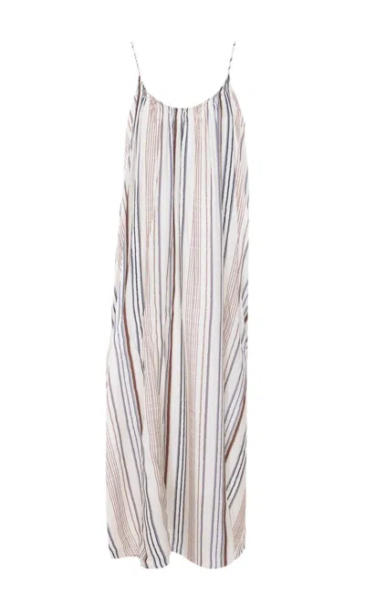 Eleh Spaghetti Straps Striped Dress In Multi