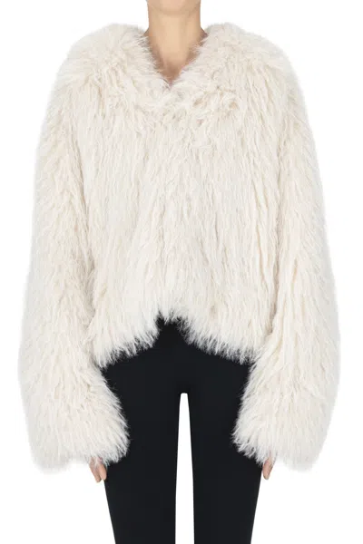 Eleh Eco-fur Jacket In Brown