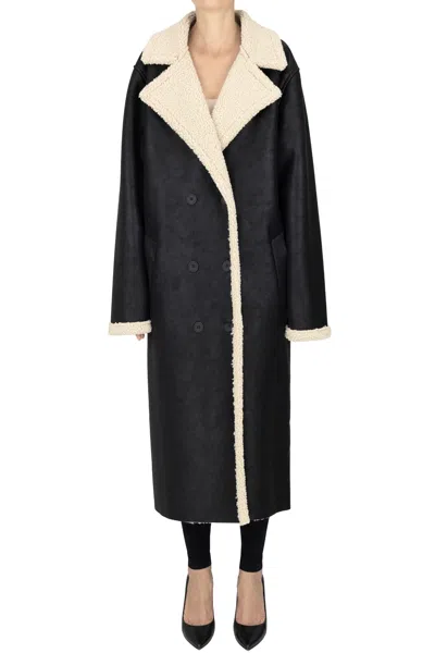 Eleh Eco-shearling Coat In Black