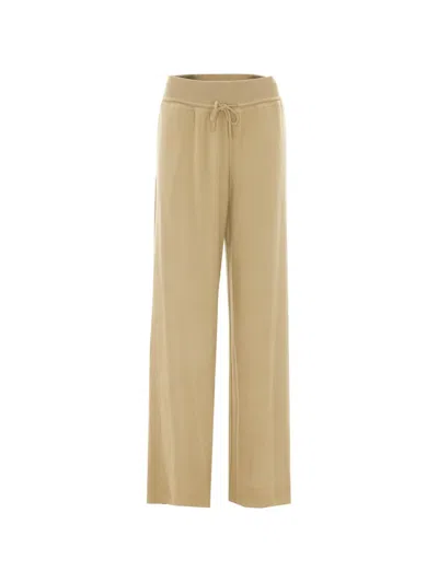 Eleh Elasticated Drawstring Track Pants In Brown