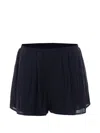 Eleh Elasticated Embroidered Shorts In Black