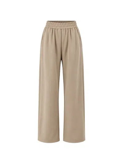 Eleh Elasticated Wide-leg Trousers In Neutral