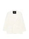 Eleh Flap-pockets Blazer In White