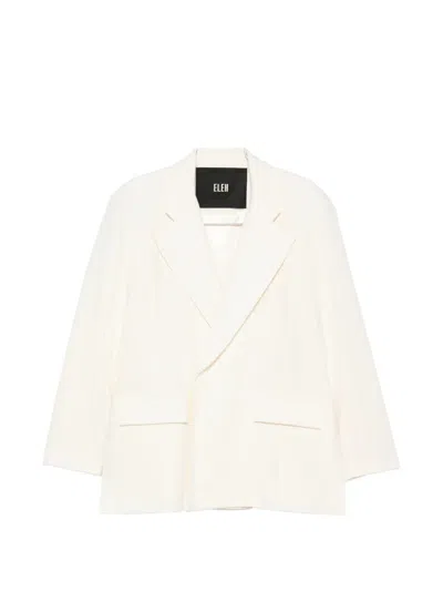 Eleh Flap-pockets Blazer In White