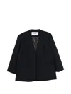 Eleh Frayed-edge Jacket In Black