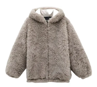 Eleh Grey Nylon Hooded Textured Coat In Gray